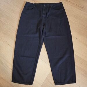 Gap Barrel Jean High Rise Dark Brown Denim Pants Size 33 16R Regular